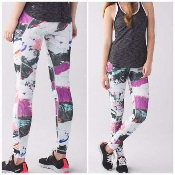 LULULEMON Speed Tight III Full Luxtreme Pigment Wave Regal Women's Legging Sz 10 - Picture 4 of 12